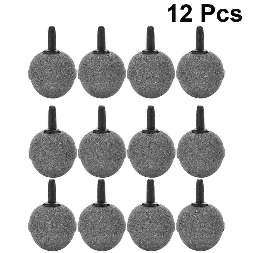 Pietra Porosa Per Ossigeno Acquario - 8 Pezzi Rotonde 4 Cm - Diffusore Bolle D'Aria Per Pompa - Smeriglio Cotto Ad Alta Temperatura