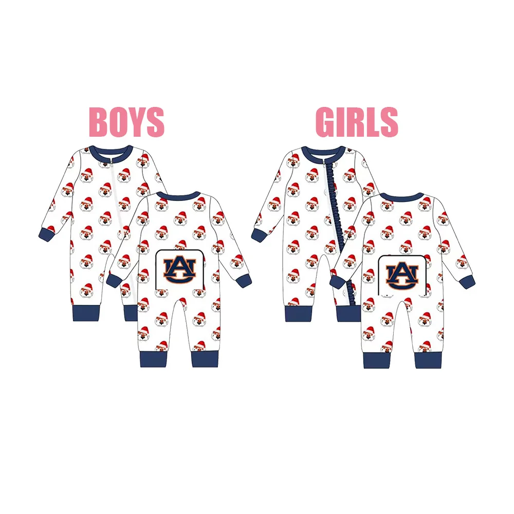 

Wholesale Newborn Baby Christmas Clothes Uniforms Team Sleeper Fall Long Sleeve Boys Girls Baby Romper