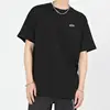 ALO basic solid color short-sleeved T-shirt for men and women, loose and made of pure cotton, classic and versatile for summer. 1