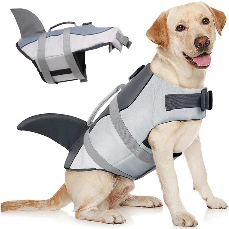 Lifesaver Vest For Dog Pet Safety Swimsuit Ripstop Shark Vests With ...