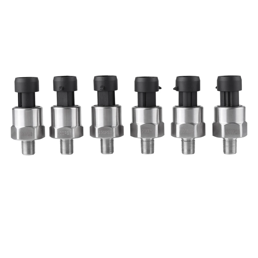 Pressure Sensor Module 1/8NPT Thread Stainless Steel Pressure Transducer Sender Sensor for Oil Fuel Water Pressure Sender Transducer