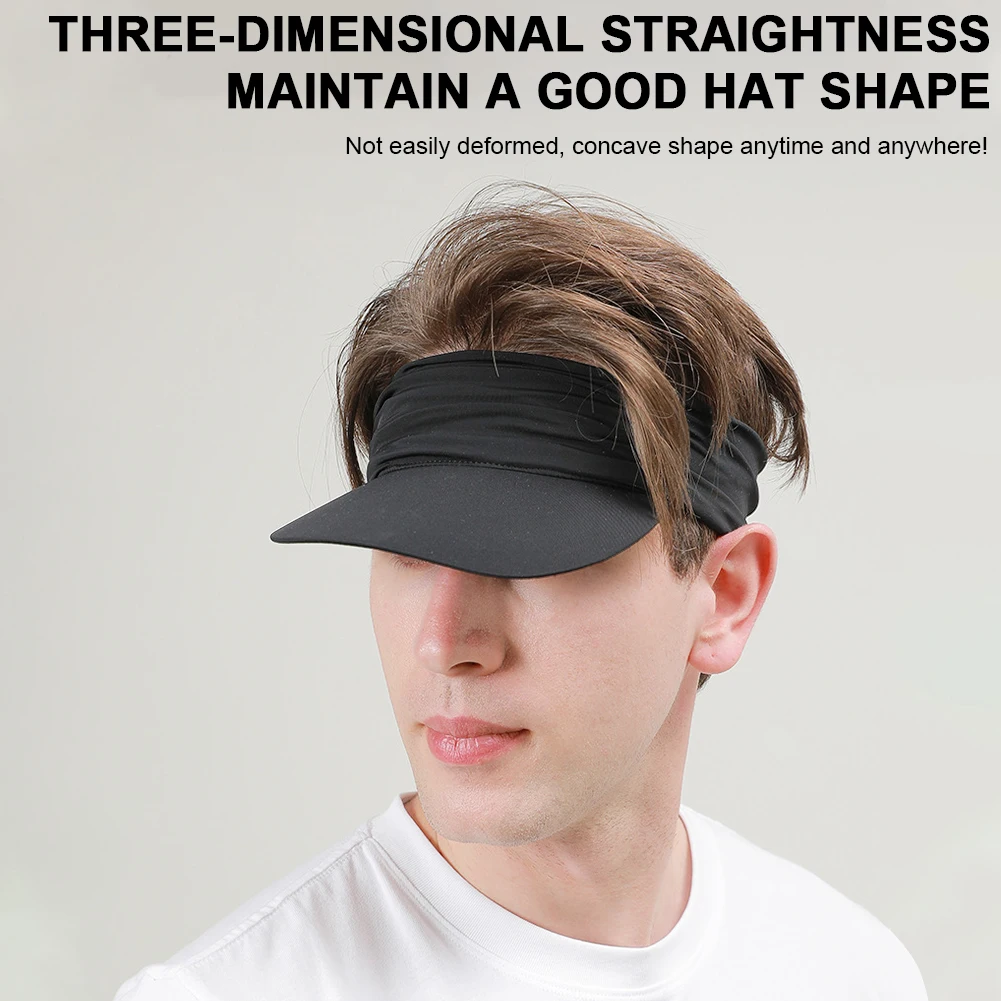 썬 바이저 모자 통기성 태양 보호 캡 안티 UV 야외 스포츠 모자 테니스 달리기를 위한 빠르게 건조되는 시원한 태양 모자