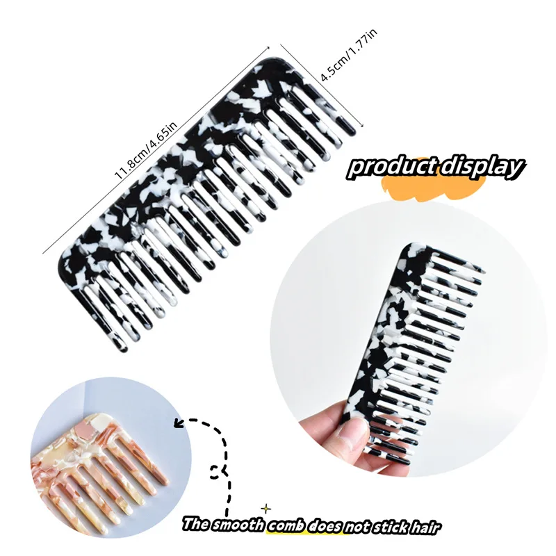 Children Wide Teeth Hair Combs Anti-static Massage Brush Hairdressing Colorful Hairdress Salon Styling Traveling Accessories