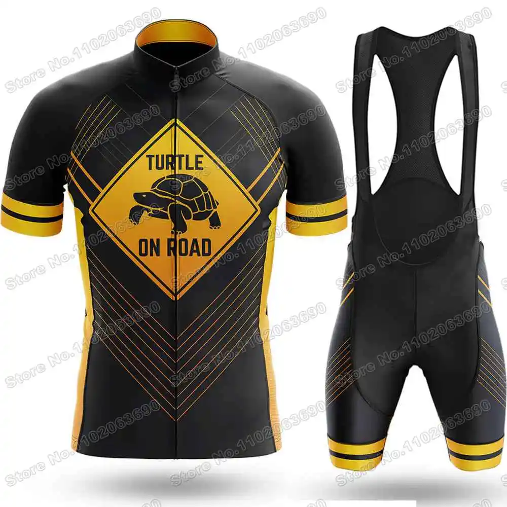 2025 Funny Turtle Cycling Jersey Set Tortoise Cycling Clothing Summer Road Bike Shirts Suit Bicycle Bib Shorts MTB Uniform 6
