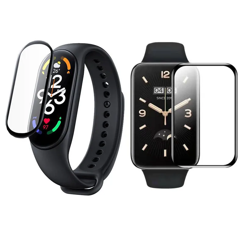 

Мягкая защитная пленка с 3D изогнутыми краями для смарт-браслета Xiaomi Mi Band 8/7 Pro/6/5, Защита экрана для смарт-браслета Mi Band 8pro