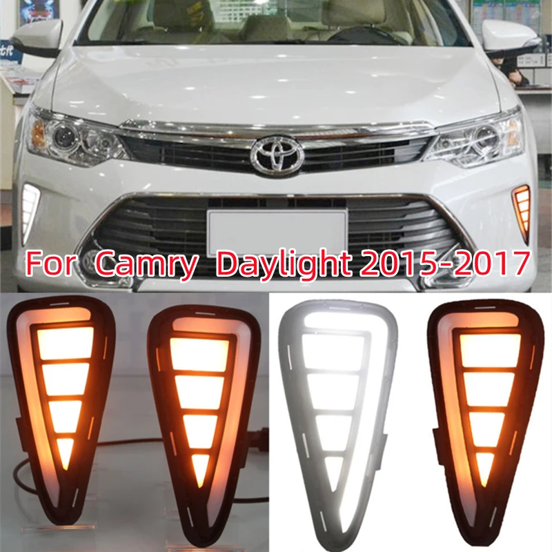 Led DRL For Toyota Avalon 2018 2019 2020 Daytime Running Light Dynamic Turn  Signal Fog Lamp White Yellow Car Accessories 12V - AliExpress