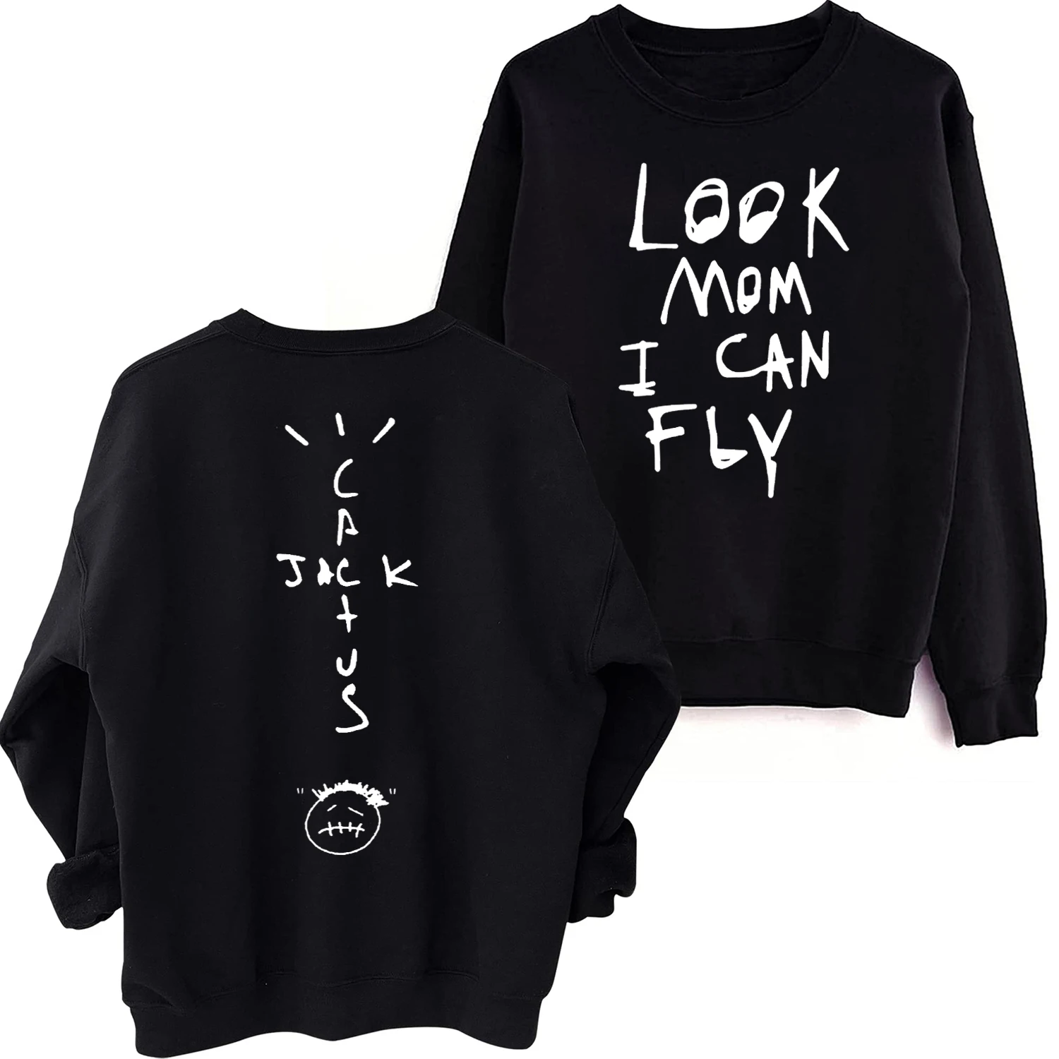 

Travis Oversized Sweatshirt Look Mom I Can Fly Sweatshirt Travis Fan Gift Unisex Pullover Tops