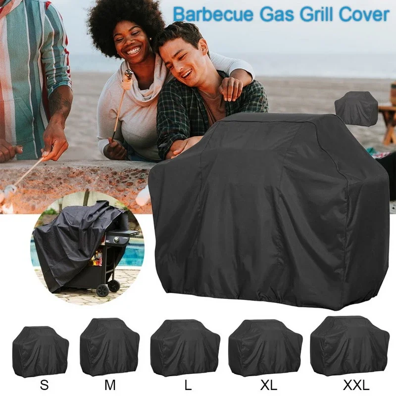 Round waterproof oven cover BBQ Cover Anti-Dust Waterproof Heavy Duty Charbroil Grill Cover Rain Protective Barbecue Covers
