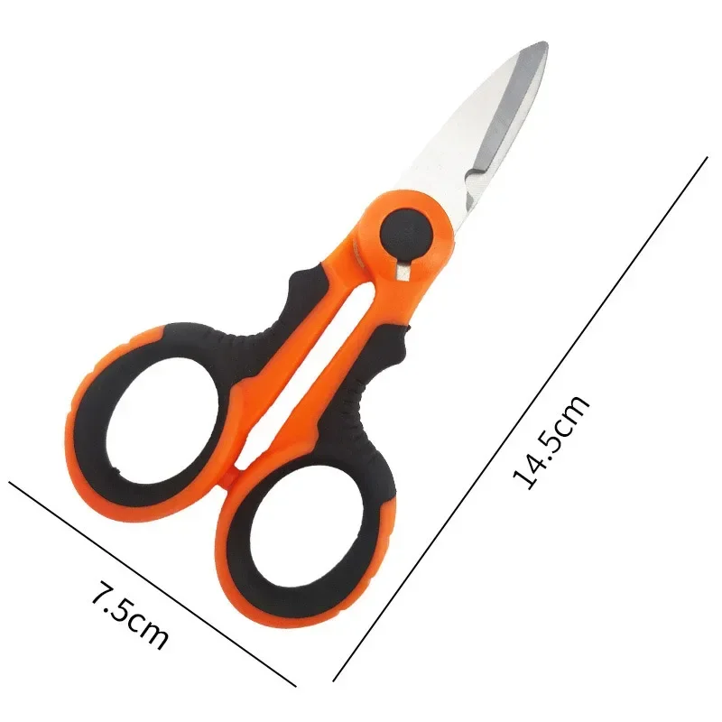 New High Carbon Steel Scissors Household Shears Tools Electrician Scissors Stripping Wire Cut Tools for Fabrics, Paper and Cable 4