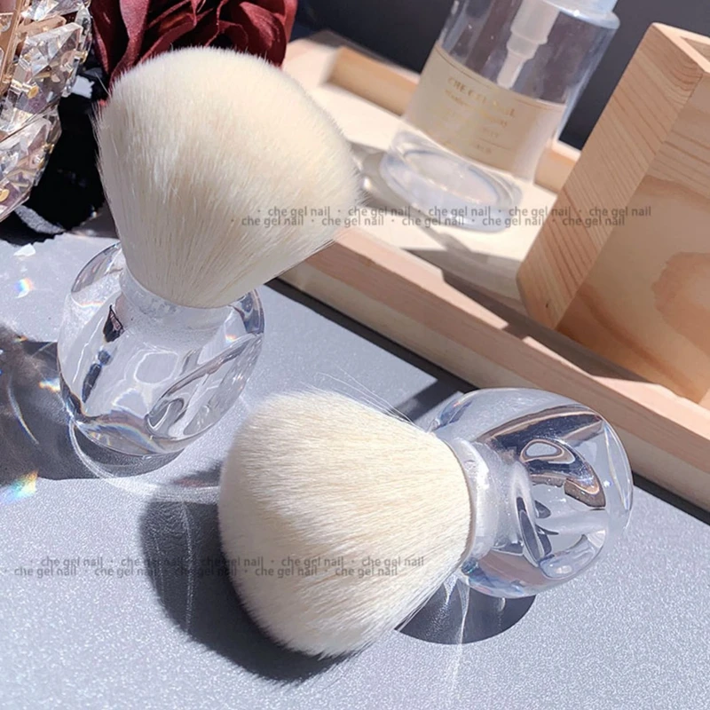 Houbový křišťálový štětec na nehty, transparentní gel na lak, štětec na čištění prachu, štětec na make-up, nástroje pro zdobení nehtů, manikúra_voghion.com