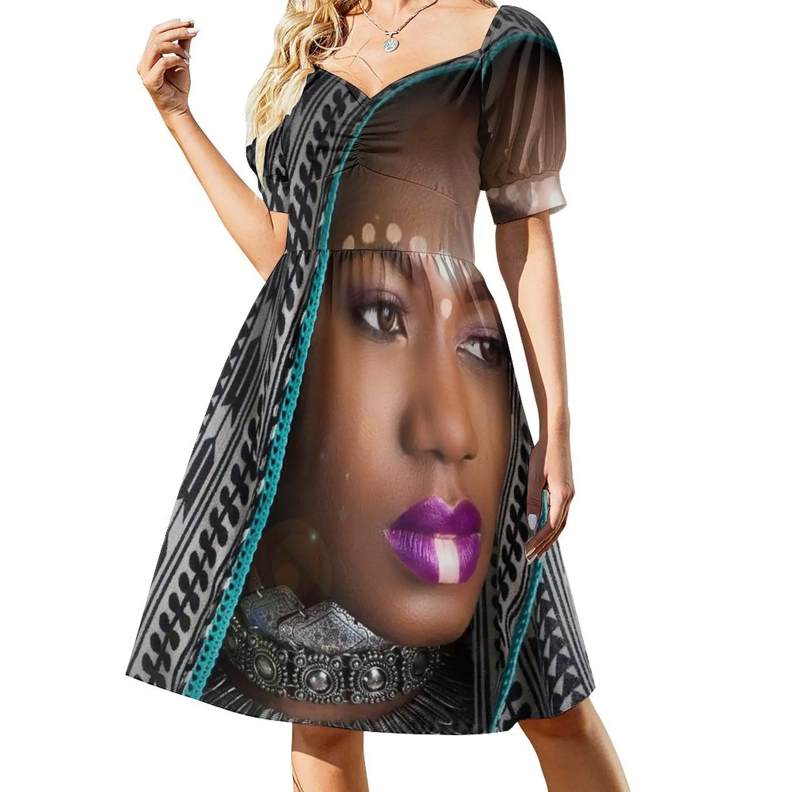 thumbnail image 1 of REINA DE BELLEZA Vestido de manga corta vestido morado Vestidos largos, 1 of 8