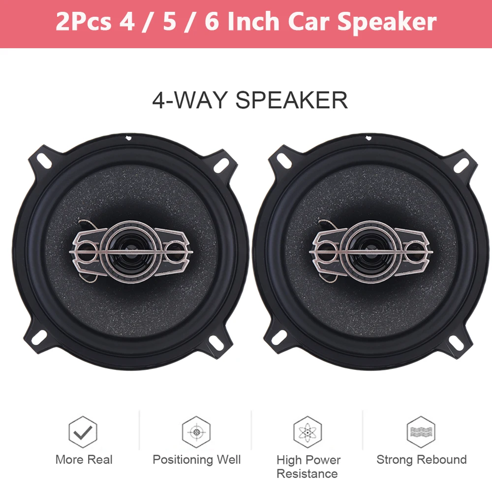 Car Subwoofer Speakers 2pcs 4/5/6 Inch Car Speakers