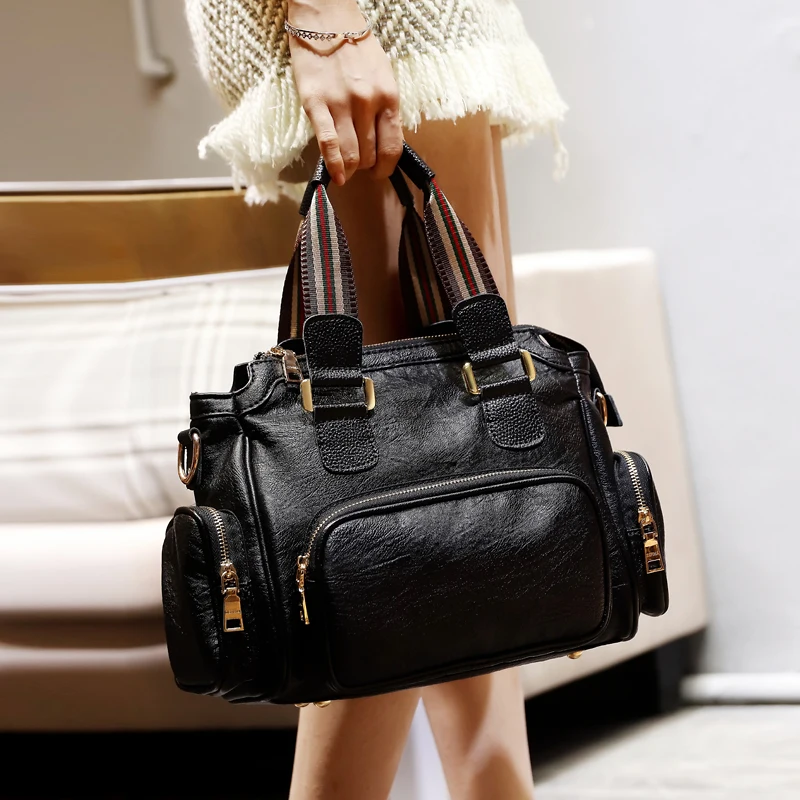 thumbnail image 1 of Bolso de hombro de cuero sintético retro de lujo, bolso de mano de diseñador de marca de lujo de gran capacidad con múltiples bolsillos, bolso de moda versátil para mujer nuevo, 1 of 5