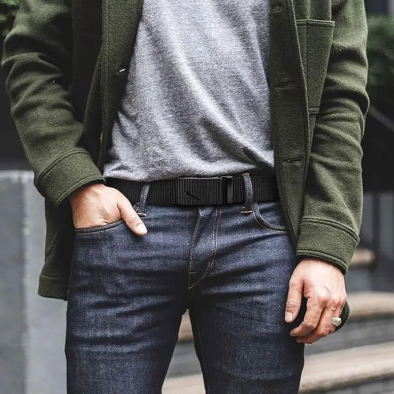 Anson Belt Mens Canvas Belt With Buckle Anson Belt Black Canvas