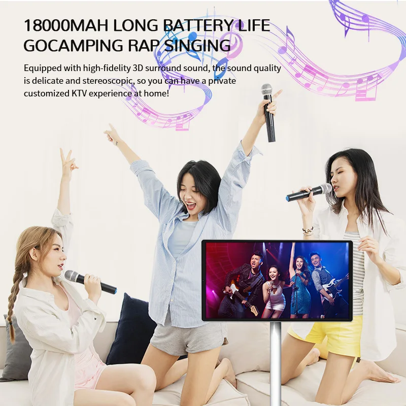 21.5 Inch 1080P Follow By Me Movable Touch Screen Monitor Battery Power Touch Screen Tv Wireless Portable Smart Tv for Home