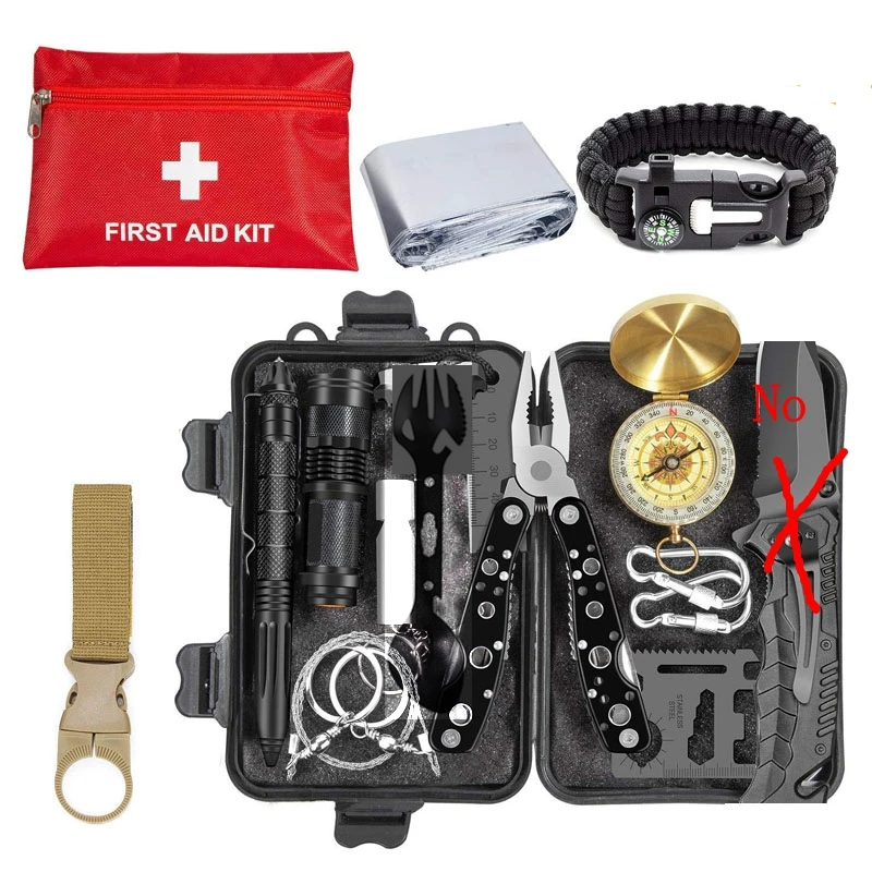 

Emergency First Aid Kit Multifunction Outdoor Adventure Survival Kit Tool Traveling Hiking Hunting Camping Equipment SOS