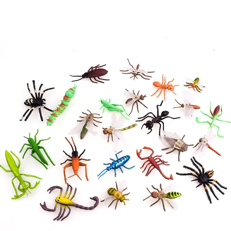 12Pcs Insect Spider Butterfly Fish Dinosaur Dog Cat Horse Figurine Farm Animal Model Action Figure Hot Toy Set For Children Gift