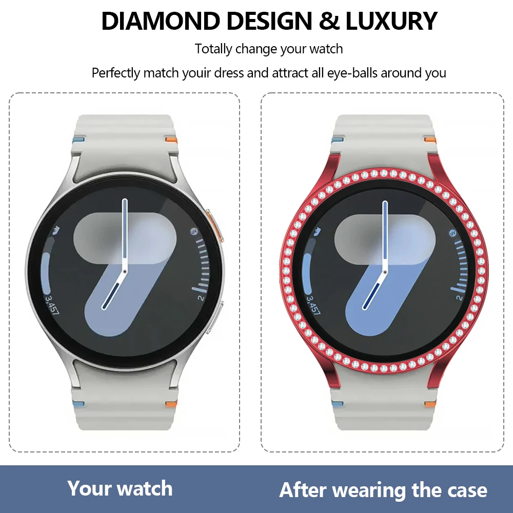 Diamond Electroplate Watch Case – Hollow Protector for 40mm and 44mm Watches
