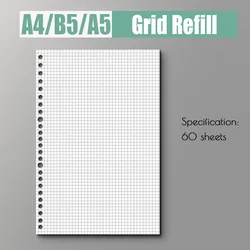 Premium Spiral Binder Notebook with Replaceable Refill Paper - Ideal for Office and School Use (Grid Refill)