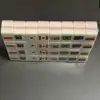 64 Pcs Mahjong Tiktok Seaside Escape 64+1 Blocks Mahjong Tile Game with Pattern of Flag Ball 1/2 Players Parent Child Party Game 4