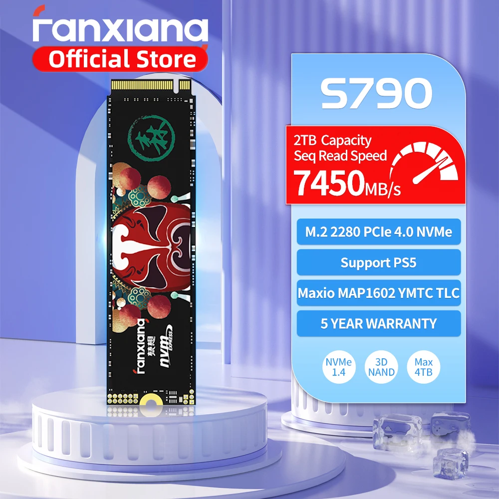Interna de Estado Sólido de Fanxiang para pc Portátil e Desktop S500 Pro S690 S790 Ssd 2tb 1tb Disco Rígido Tlc M.2 Nvme Pcie3.0 4.0 Unidade