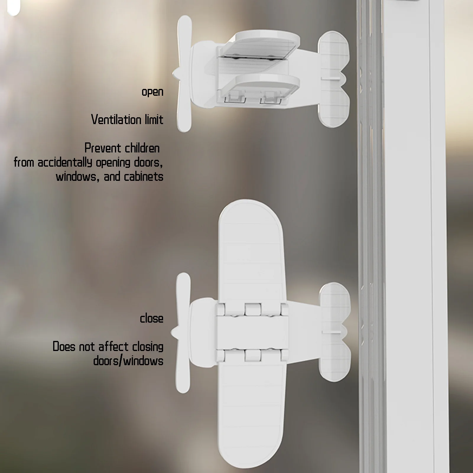 Sliding Door Locks Window Anti-pinch Hand Child Protective Glass Door Safety Lock Punch Free Retainer Sliding Lock Home Tools