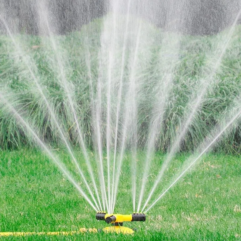 Rotating Sprinkler 360-degree Automatic Rotating Three-prong Sprinkler Irrigation Device