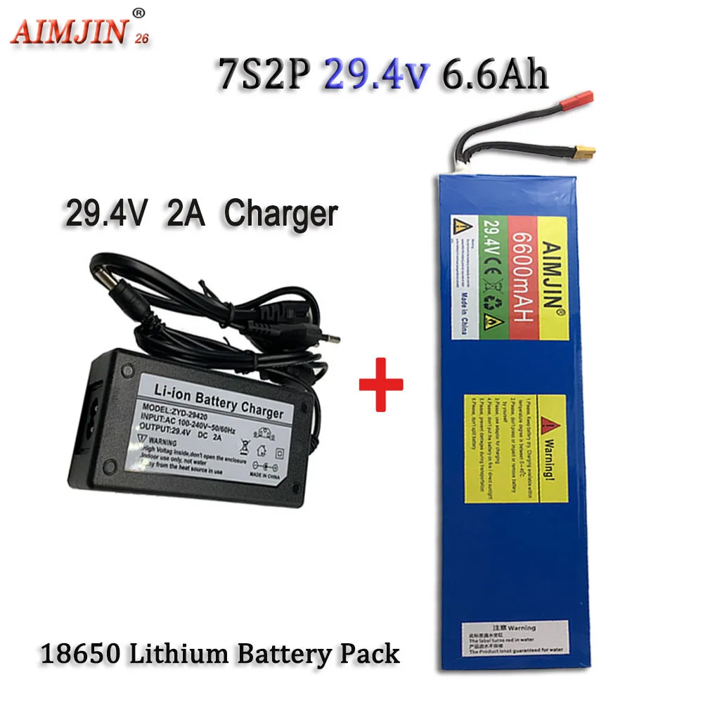 

Литий-ионный аккумулятор 29,4 в 18650 Ач 7S2P 29,4 для электрического велосипеда, мопеда, скутера