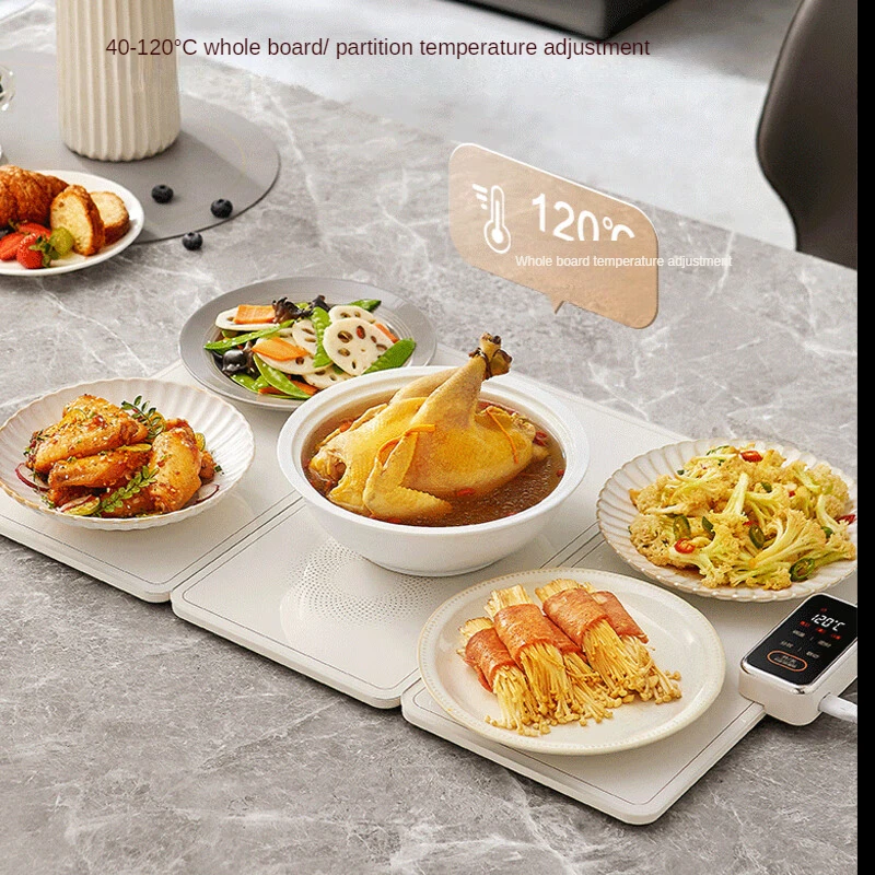 

Supor Folding Food Warmer Household 9th Gear Temperature Regulating Dishes Insulation Board Removable Food Warming Board 220V