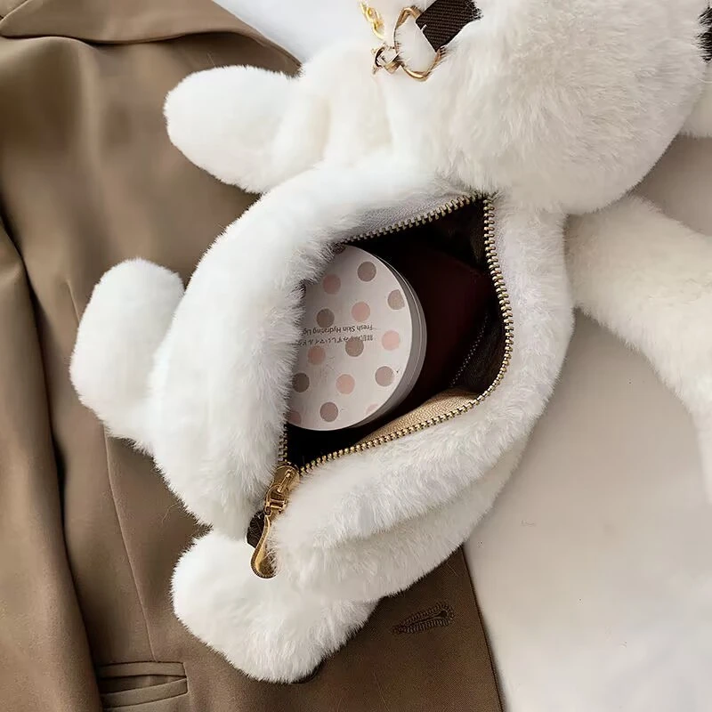 Zaino Peluche Morbido A Forma Di Cane – Borsa Scuola Carina Con Spallacci Regolabili Per Ragazze - 3
