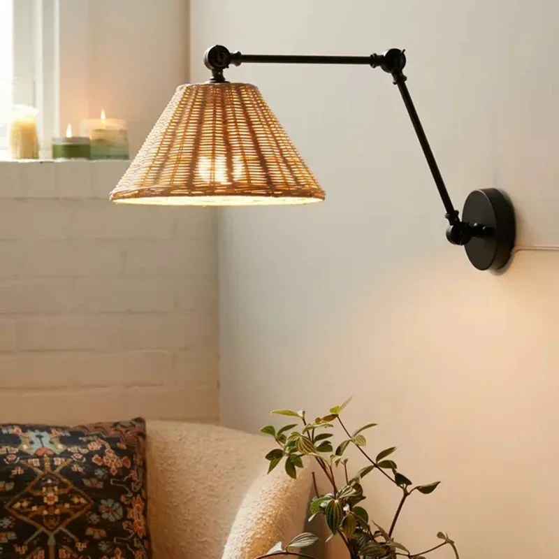 ANKBOY Indoor Wall Lights With Switch Set Of 2 Wall Sconces With Pull Switch E27 Lamp Socket