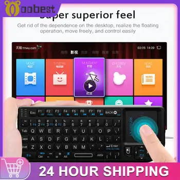 Rii X1 미니 무선 키보드, 영어, RU, ES, FR 키보드, 터치 패드 포함, 안드로이드 TV 박스, PC, 노트북용, 2.4GHz
