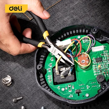 Deli 5 дюймов 125 мм Универсальный резак для проволоки мини плоскогубцы с длинным носом многофункциональное оборудование ручные инструменты э...