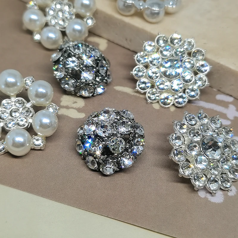 1pcs High-end Metal Rhinestone Buttons For Clothing Suit DIY Sewing  Handwork Accessory - AliExpress