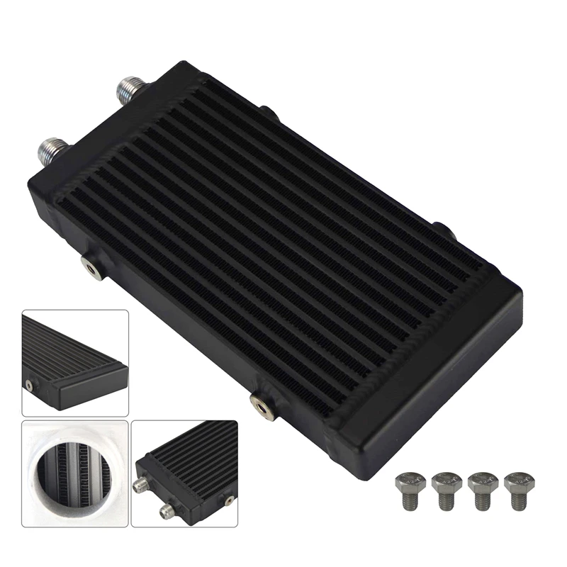 Universal Small Bar and Plate Dual Pass Oil Cooler Core:9.5"x5.5"x1.58" oil cooler kit