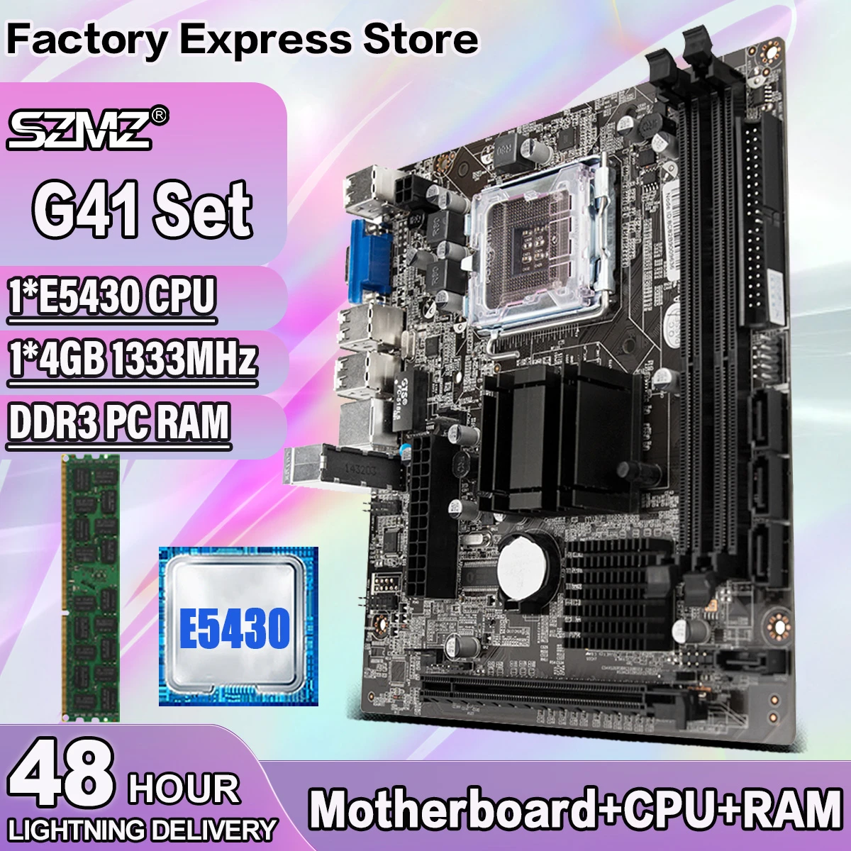 Refurbished G41 Motherboard Kit With Xeon E5430 Cpu 4gb Ddr3 Ram Intel
