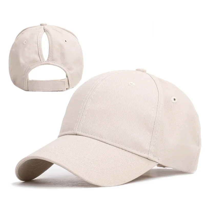 Outdoor Sports Baseball Cap Spring and Summer Fashion Solid Color Adjustable Men's Women's Hat Hip-hop Hat Open Ponytail
