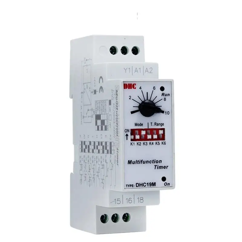 

Multi-Function Time Relay Rail-Type Timer DHC19M DHC 19M AC/DC24-240V