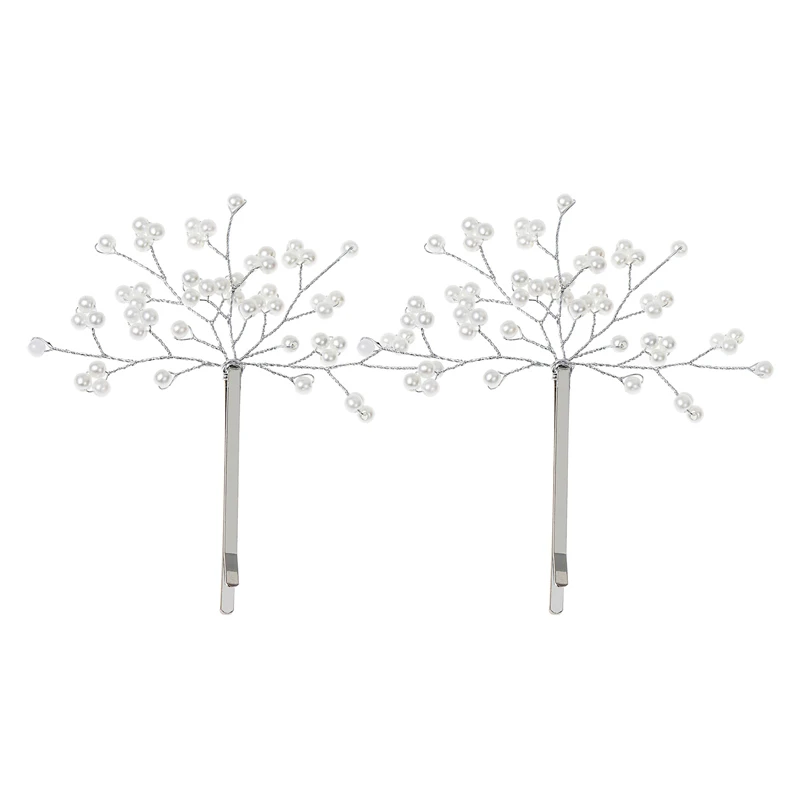 Jewelry Pearlet Bride Handmade Flower Crystal Pearls Bridal Hair Pins Set Wedding Hair Decor Accessories For Women 2pcs jewelry accessories jewelry set hair accessory bridal headwear pearl hairpins
