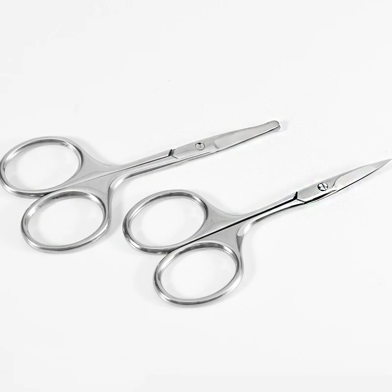 Curved Blade Eyebrow Scissors Professional Stainless Steel Precision Trimmer Eyebrow Eyelash Hair Remover Tool Nose Hair Scissor 4