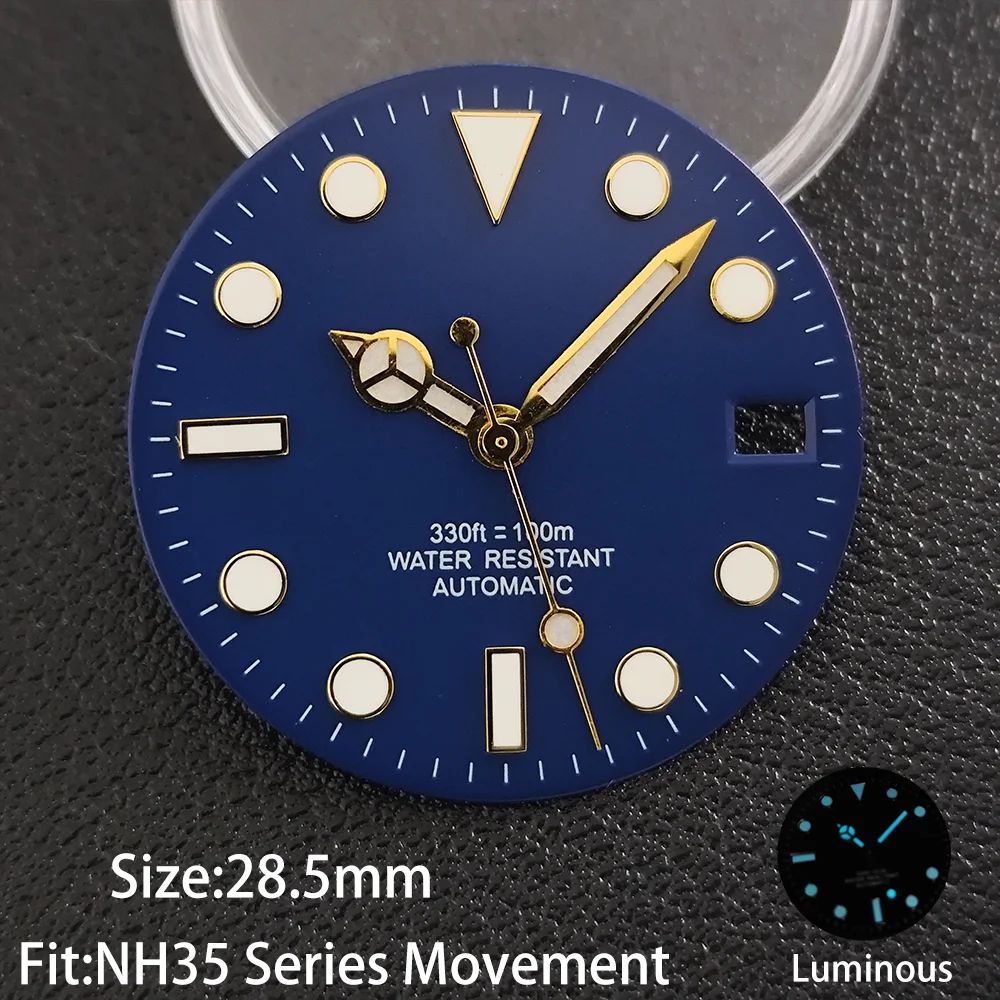 Custom Blue Luminous Multi-Color Calendar Watch Dial Replacement Accessory