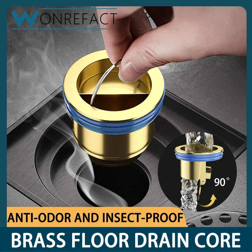 Floor Drain Core Brass Anti-odor Anti-insect Sewer Fast Drainage Bathroom Floor Drain Core Durable Fast Installation