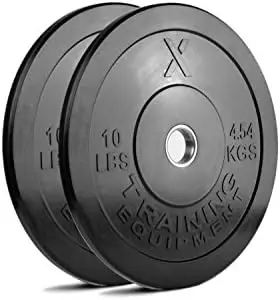 

Premium Bumper Plate Solid Rubber with Steel Insert - Great for CrossFit Workouts