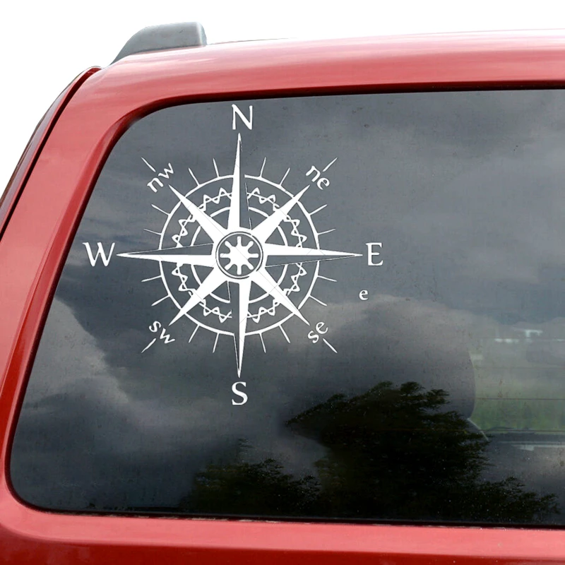 

Северная южнонаправленная Автомобильная виниловая наклейка с компасом, автомобильная наклейка, водонепроницаемые наклейки на заднее стекло автомобиля, грузовика