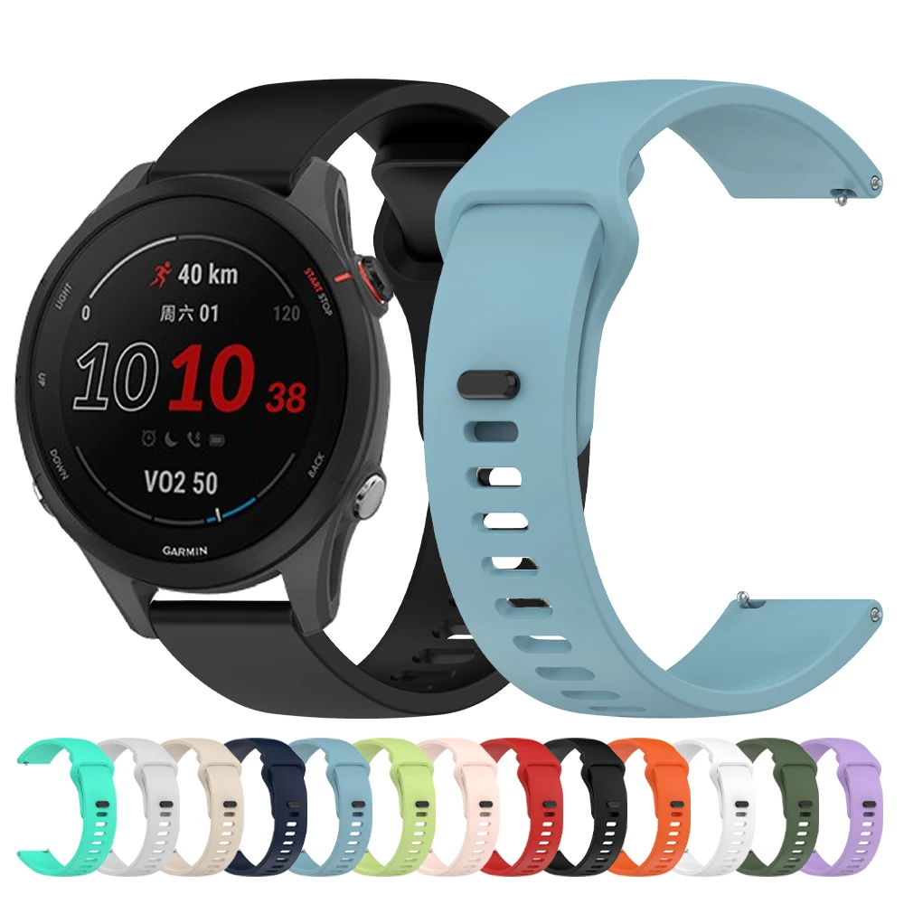 Versatile Silicone Smartwatch Strap - Adjustable 20mm/22mm Band