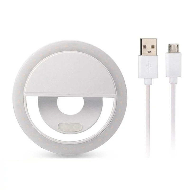 Telefone móvel luz de preenchimento anel luz led anel luz para iphone samsung xiaomi para selfie ao vivo usb recarregável luz de preenchimento