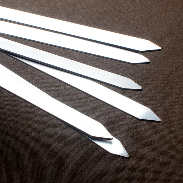 6Db Bbq Nyársai 55 Cm 21,5 "Hosszú Fogantyú Shish Kebab Barbecue Grill Bot Wood Villa Rozsdamentes Acél Kültéri Tű - Image 4