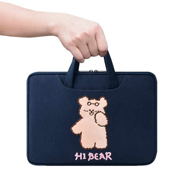 Cute Brown Bear Cartoon Laptop Bag 13 14 15.4 Inch Case For Macbook Air Pro  13.3 15 Notebook Sleeve Pouch Computer Sleeve Pocket - AliExpress