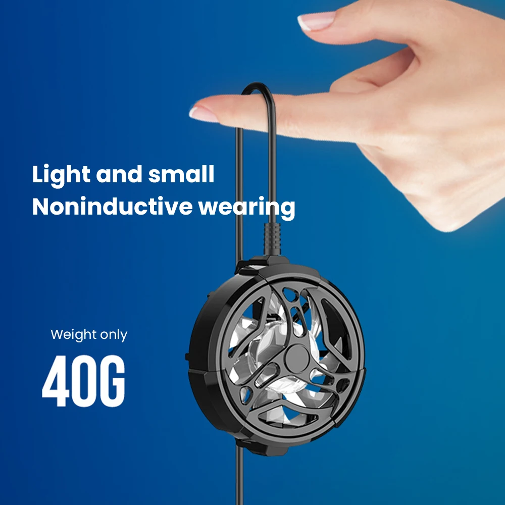 미니 스마트폰 냉각 선풍기 터보 게임 모바일 게임 패드 쿨러, 선풍기 휴대폰 C 타입 냉각 방열판 라디에이터, 아이폰 안드로이드용