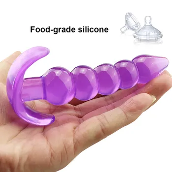 Soft Anal Dildo Butt Plug Prostate Massager Adults Gay Phalluses Anal Plug Beads Sex Toys For Men Bdsm Toys For Woman Adult Game 3